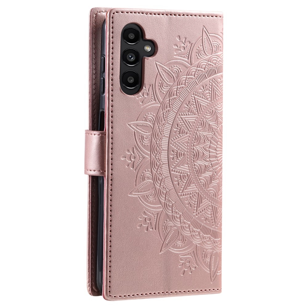 Mandala knížkové pouzdro na Samsung Galaxy A26 5G - růžovozlaté