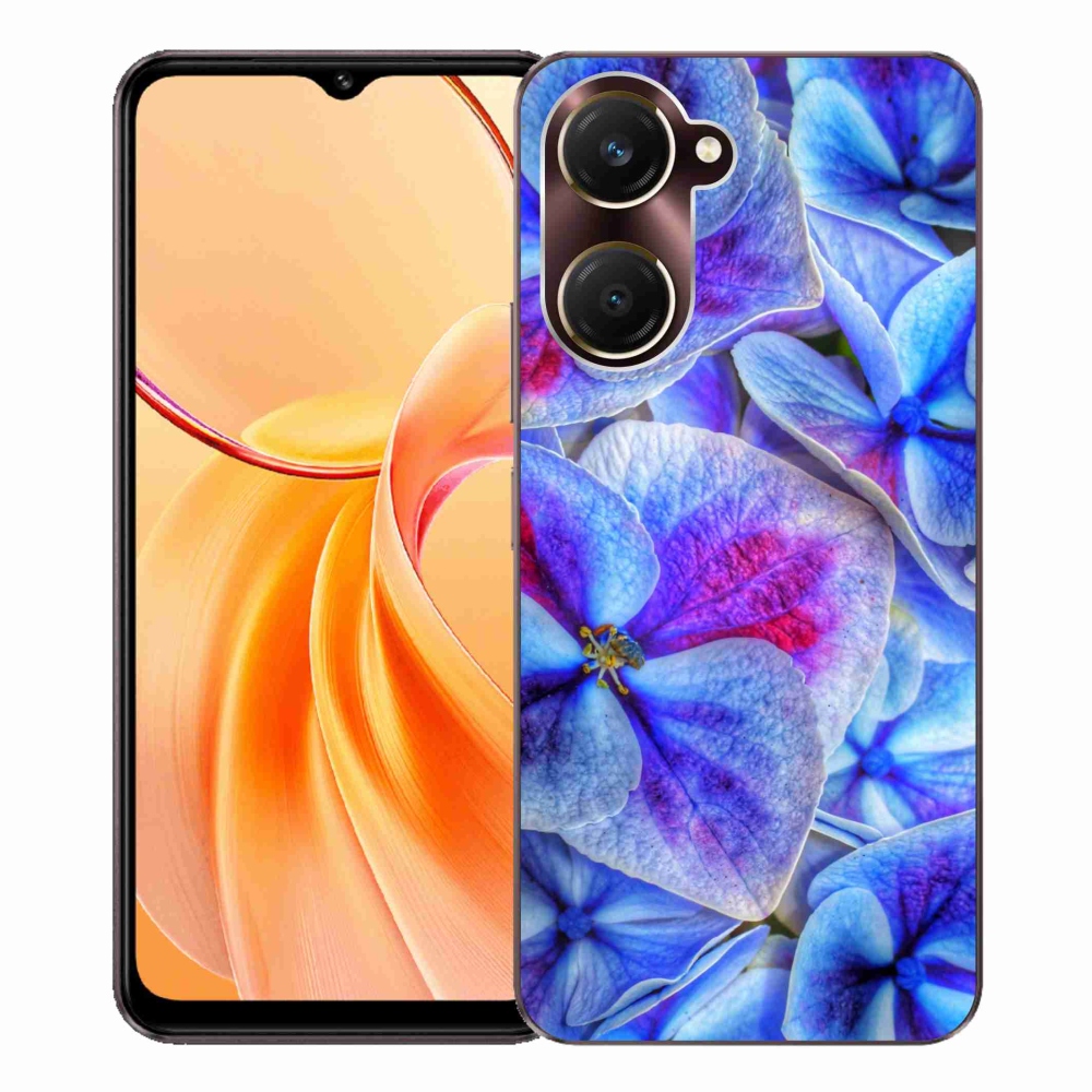 Gelový kryt mmCase na Vivo Y28s 5G - modré květy 1