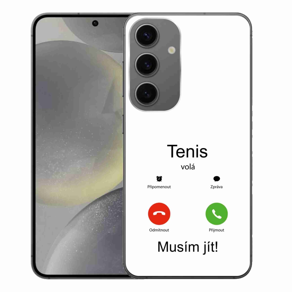 Gelový kryt mmCase na Samsung Galaxy S24+ - tenis volá bílé pozadí