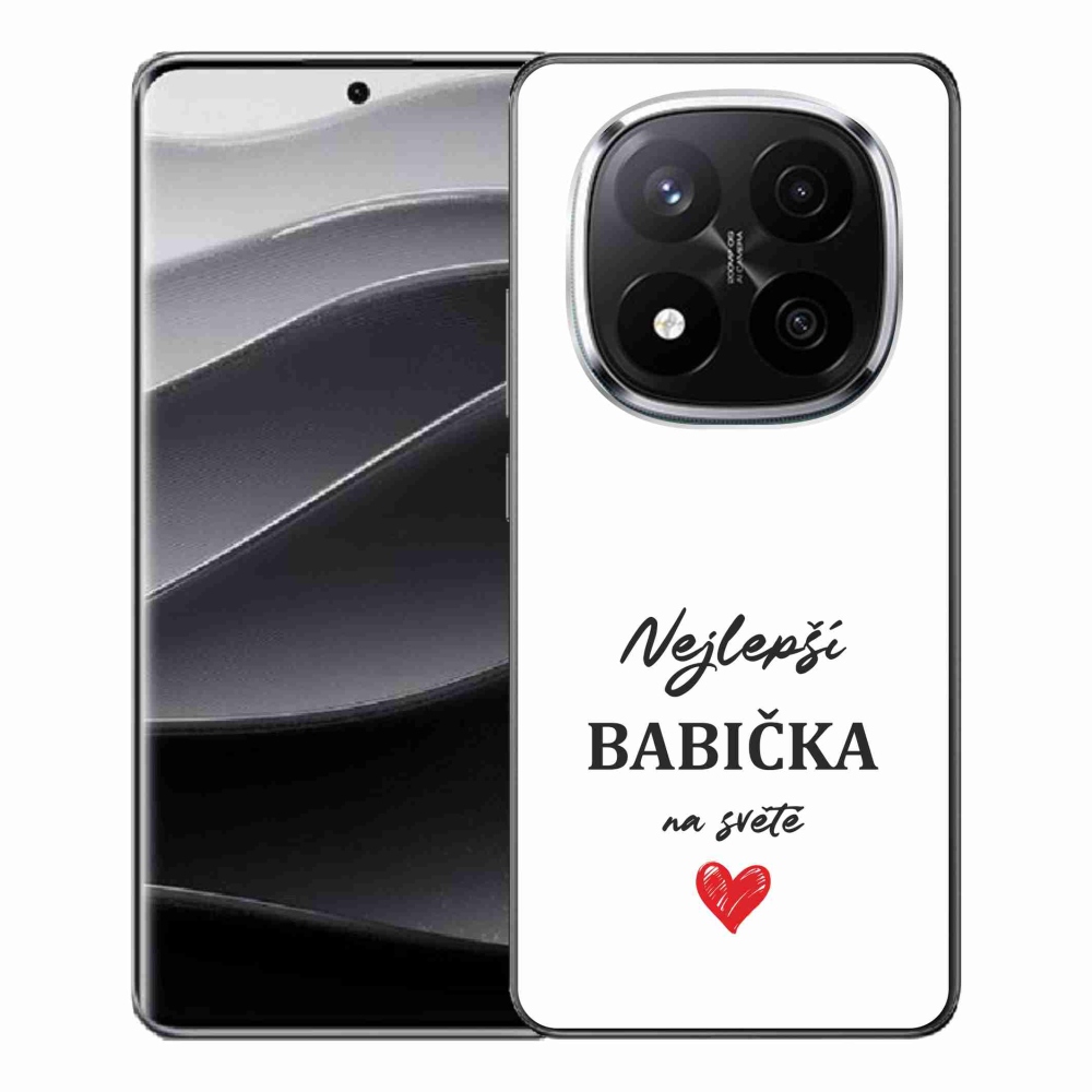Gelový kryt mmCase na Xiaomi Redmi Note 14 Pro+ 5G - nejlepší babička 1 bílé pozadí