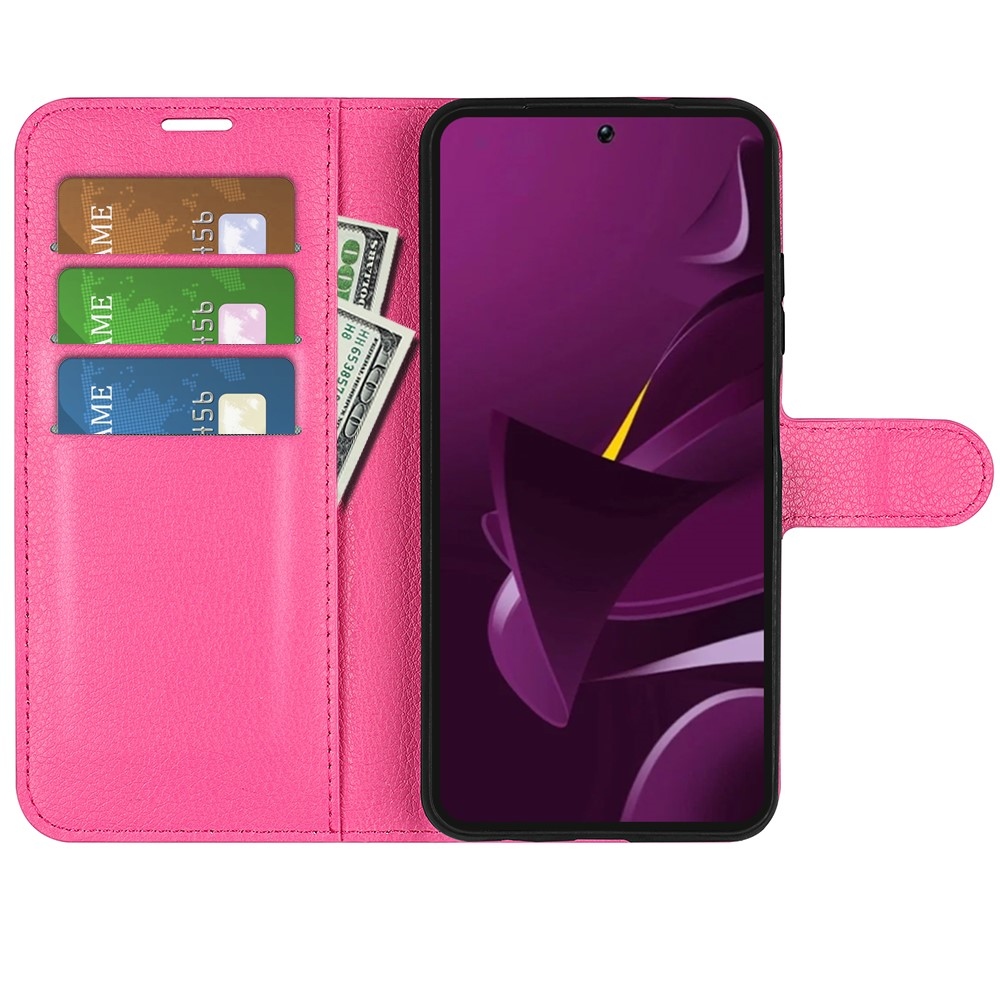Litchi knížkové pouzdro na Xiaomi Poco M7 Pro 5G - rose