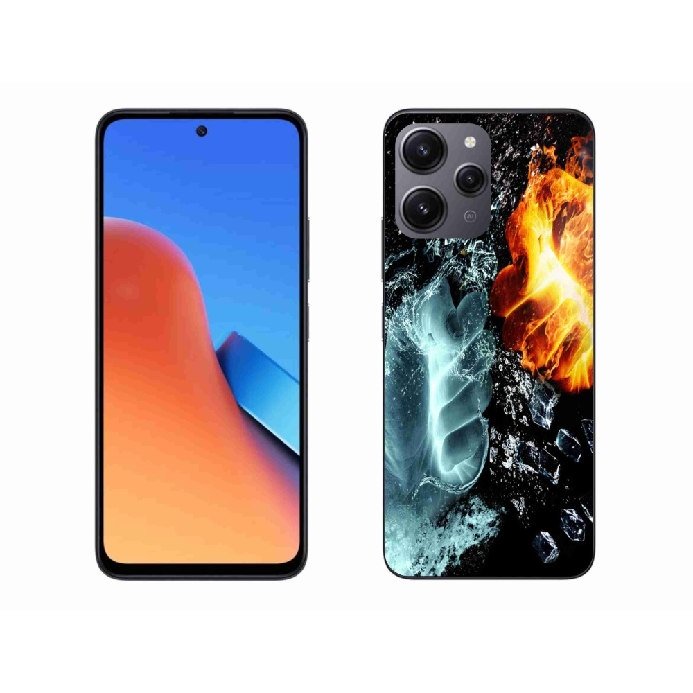 Gelový kryt mmCase na Xiaomi Redmi 12 - voda a oheň