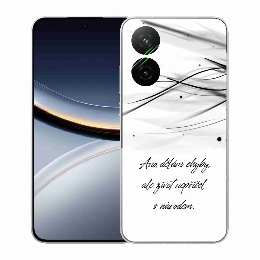 Gelový kryt mmCase na Xiaomi Poco F7 5G - citát bílé pozadí