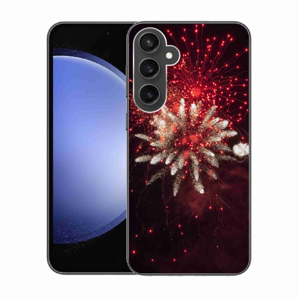 Gelový kryt mmCase na Samsung Galaxy S23 FE - ohňostroj