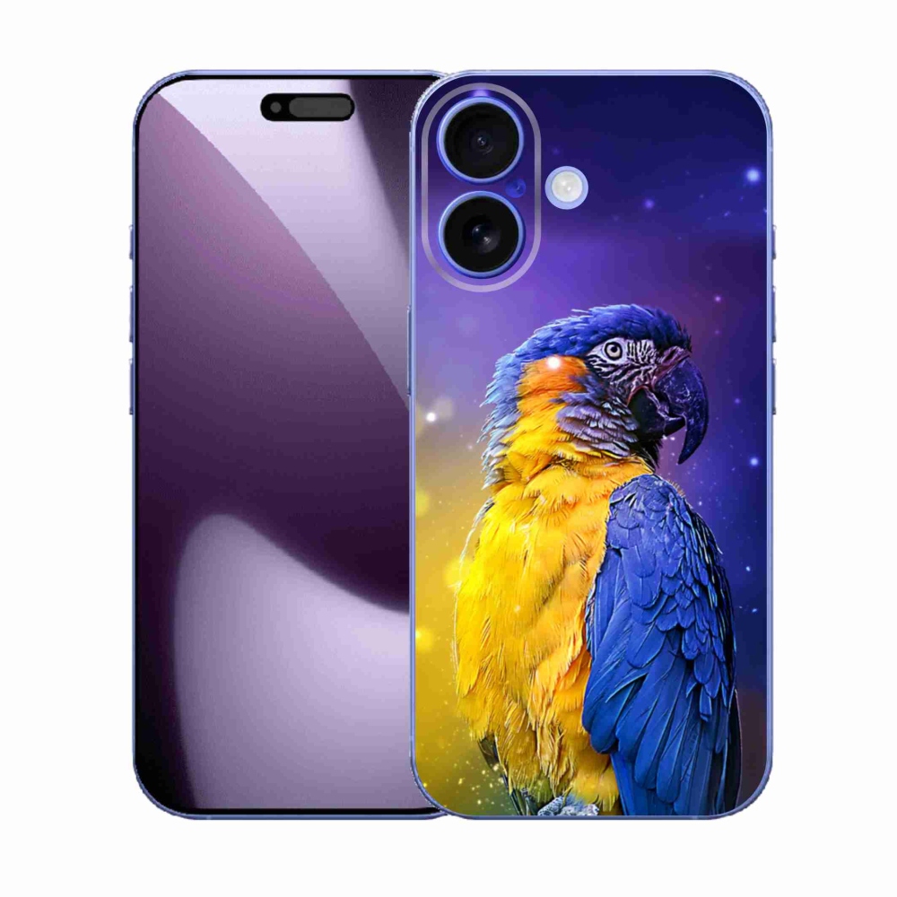 Gelový kryt mmCase na iPhone 17 - papoušek ara 1