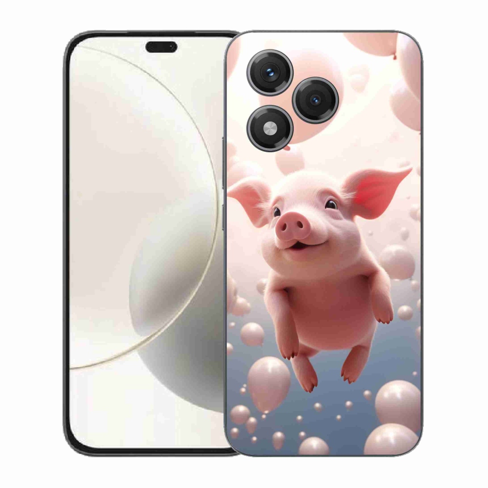 Gelový kryt mmCase na Honor 400 Lite - prasátko s balónky