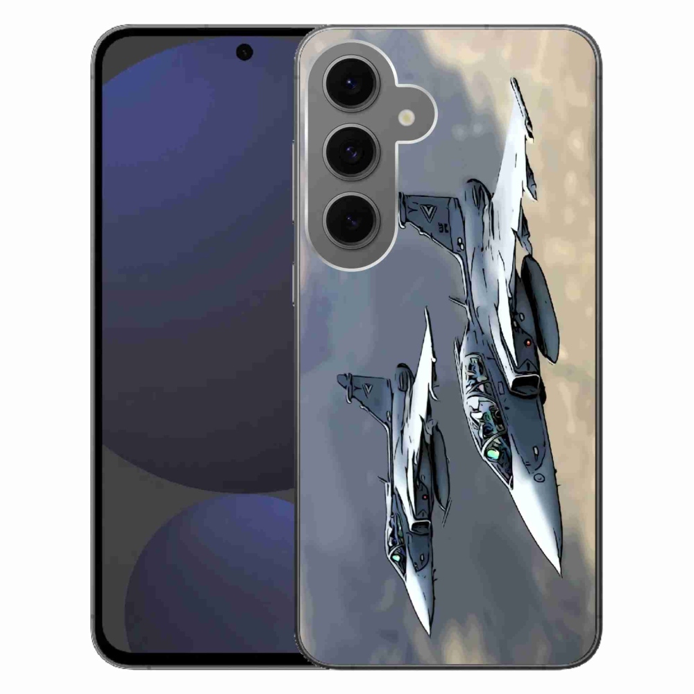 Gelový kryt mmCase na Samsung Galaxy S24 FE - stíhačky