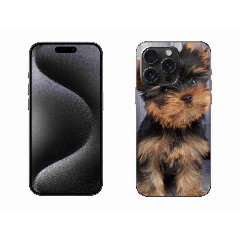 Gelový obal mmCase na iPhone 15 Pro Max - jorkšír 9