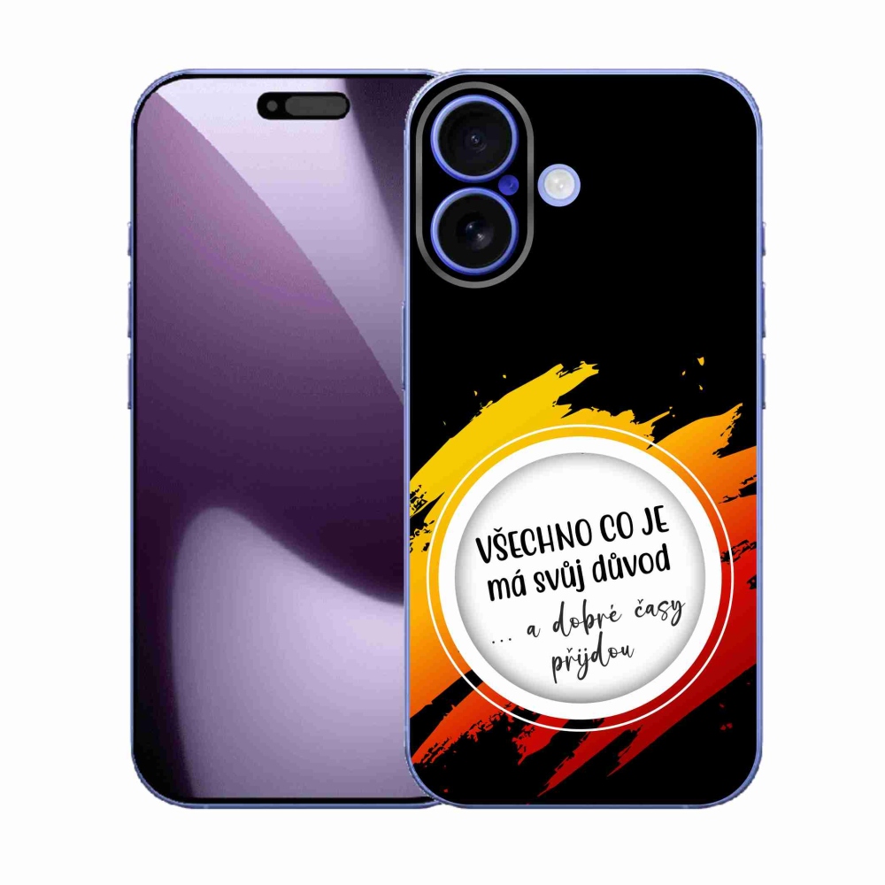 Gelový kryt mmCase na iPhone 17 - citát 3 černé pozadí