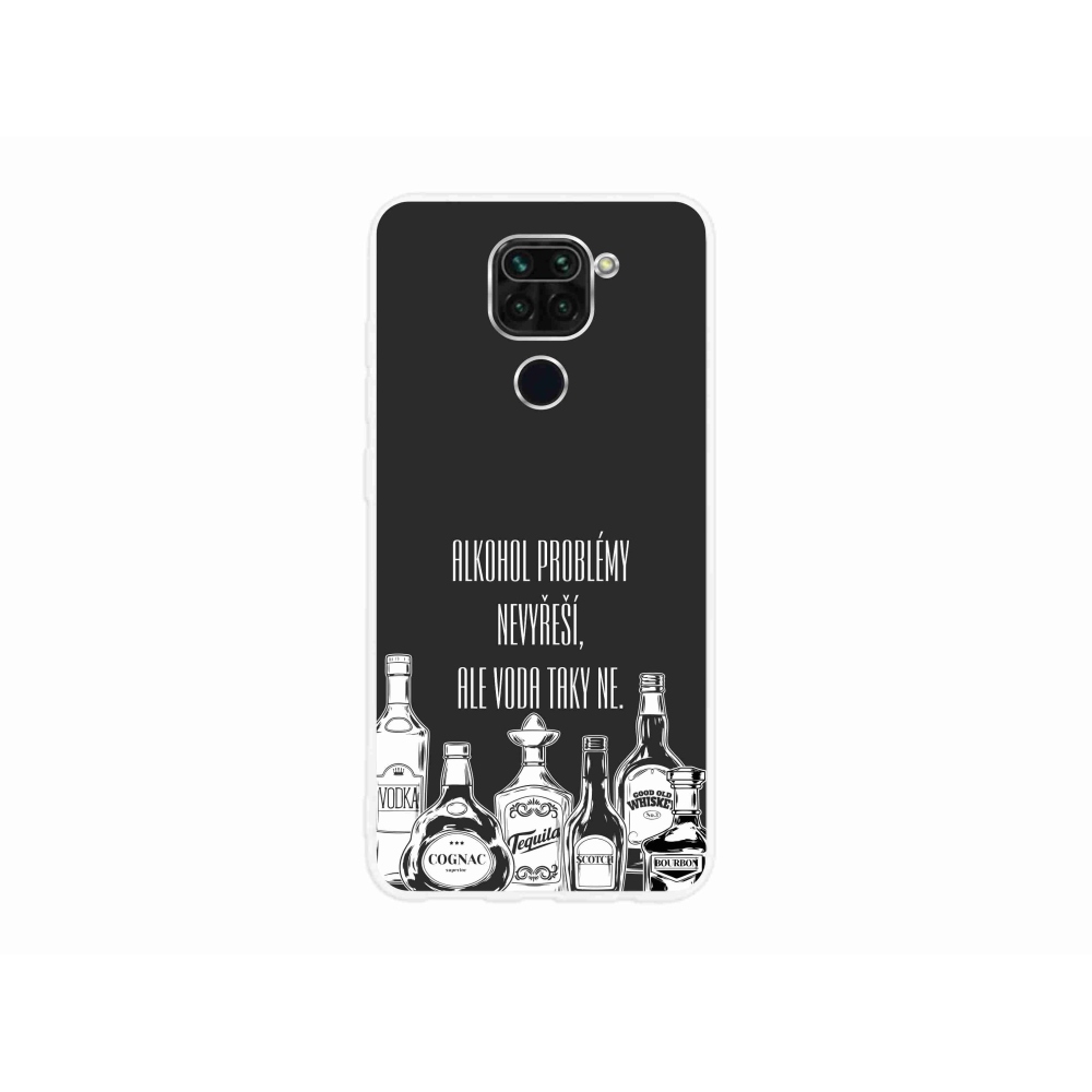 Gelový kryt mmCase na Xiaomi Redmi Note 9 - vtipný text černé pozadí