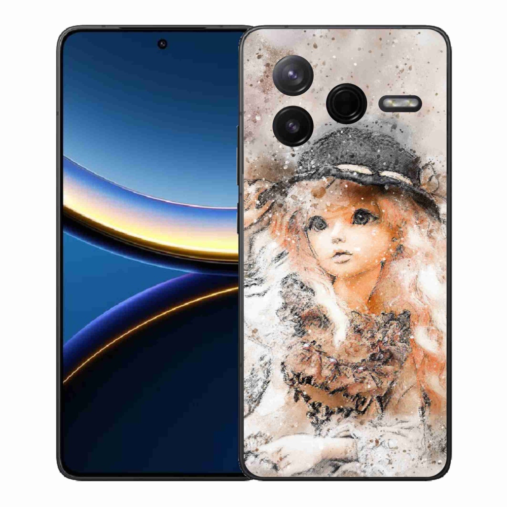 Gelový kryt mmCase na Xiaomi Poco F7 Pro - holčička s kloboukem
