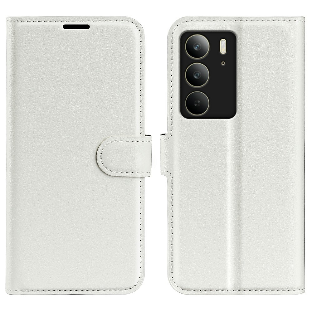 Litchi knížkové pouzdro na Realme C75 - bílé