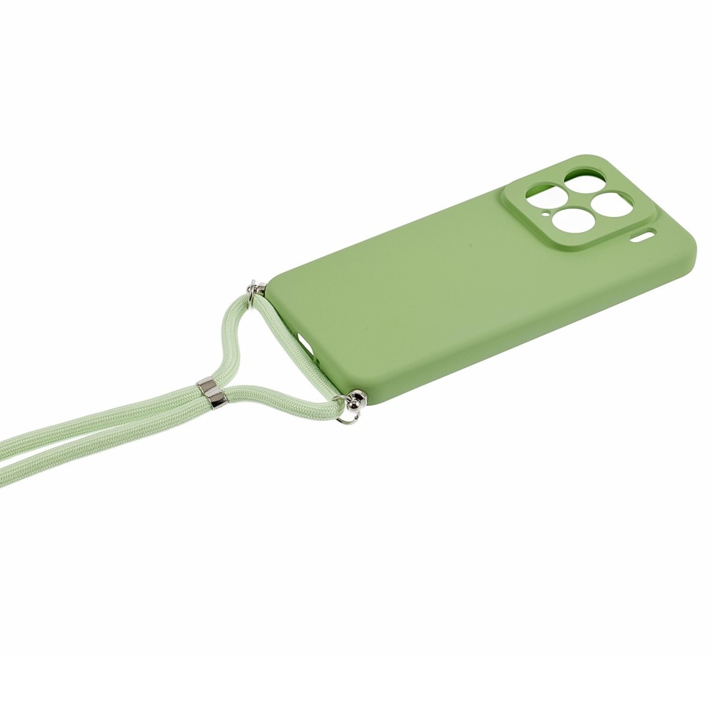Lining gelový obal se šňůrkou na Xiaomi 15 - světlezelený