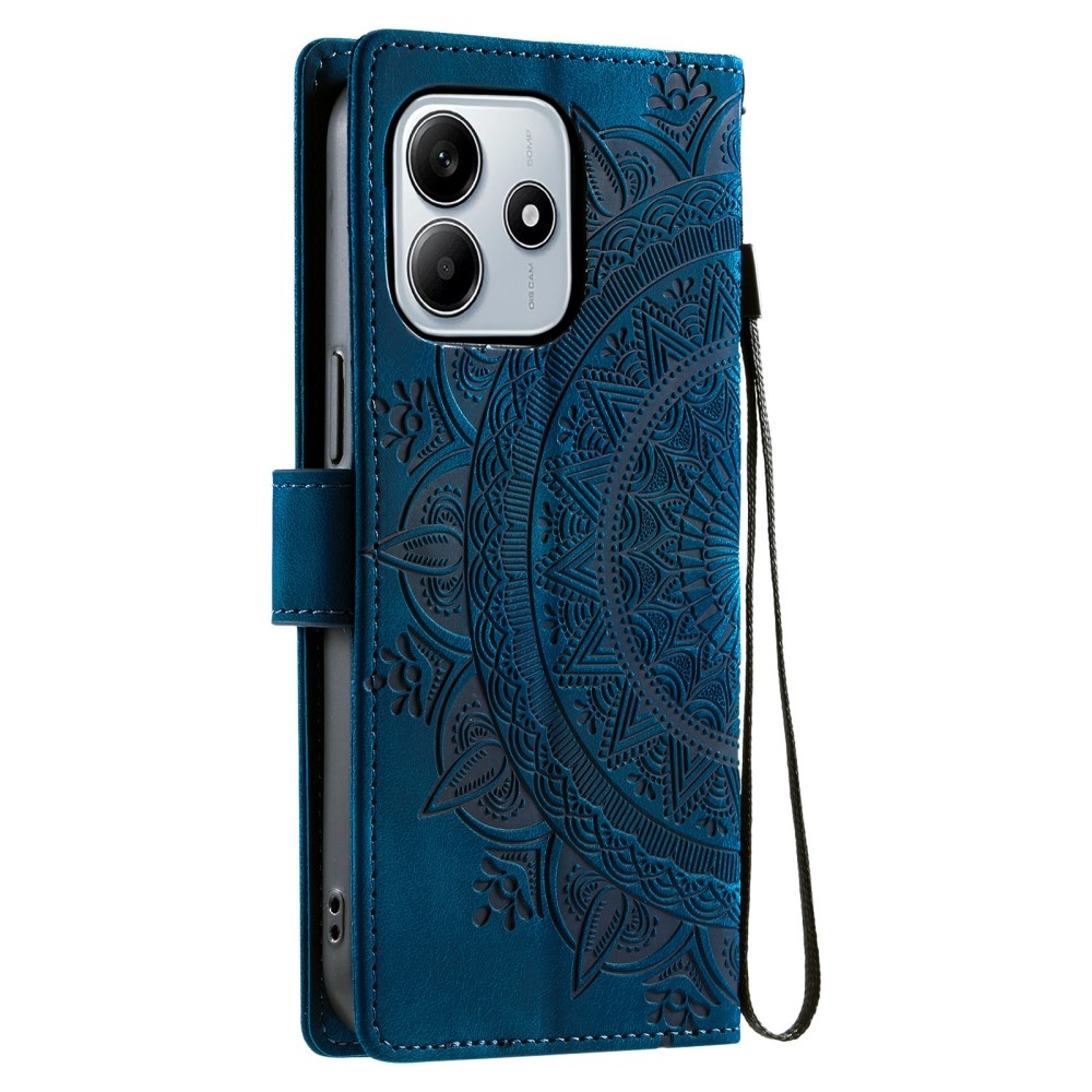 Mandalas knížkové pouzdro na Xiaomi Redmi Note 14 - modré