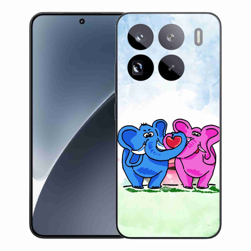 Gelový kryt mmCase na Xiaomi 15 Pro - zamilovaní sloni