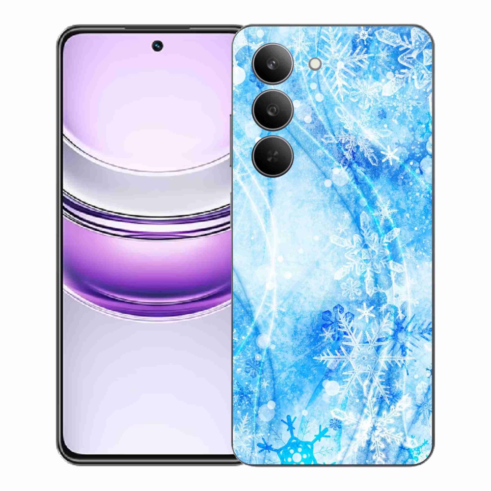 Gelový kryt mmCase na Realme 14x 5G - sněhové vločky
