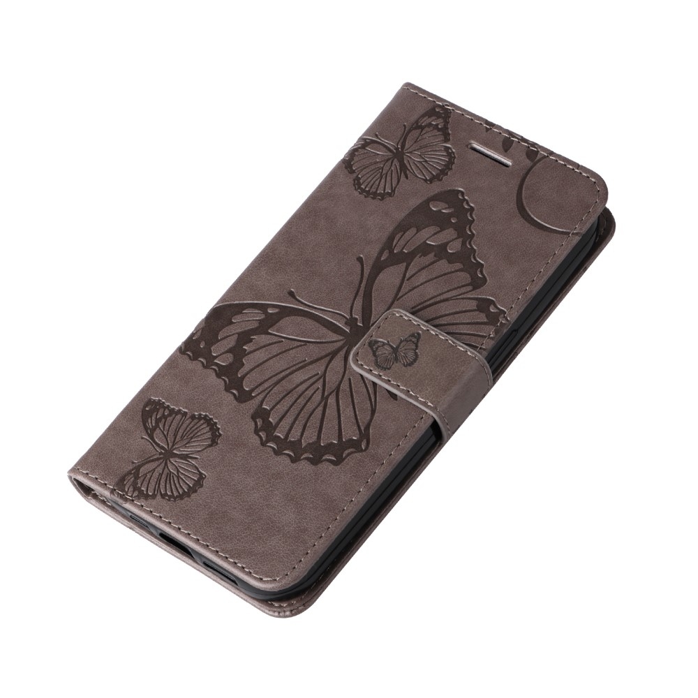 Big Butterfly knížkové pouzdro na Realme C51/C53 - šedé