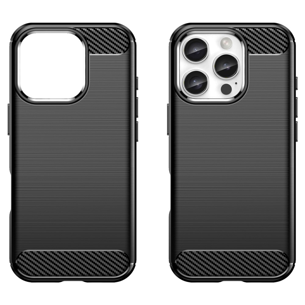 Carbon odolný gelový obal na iPhone 16 Pro - černý