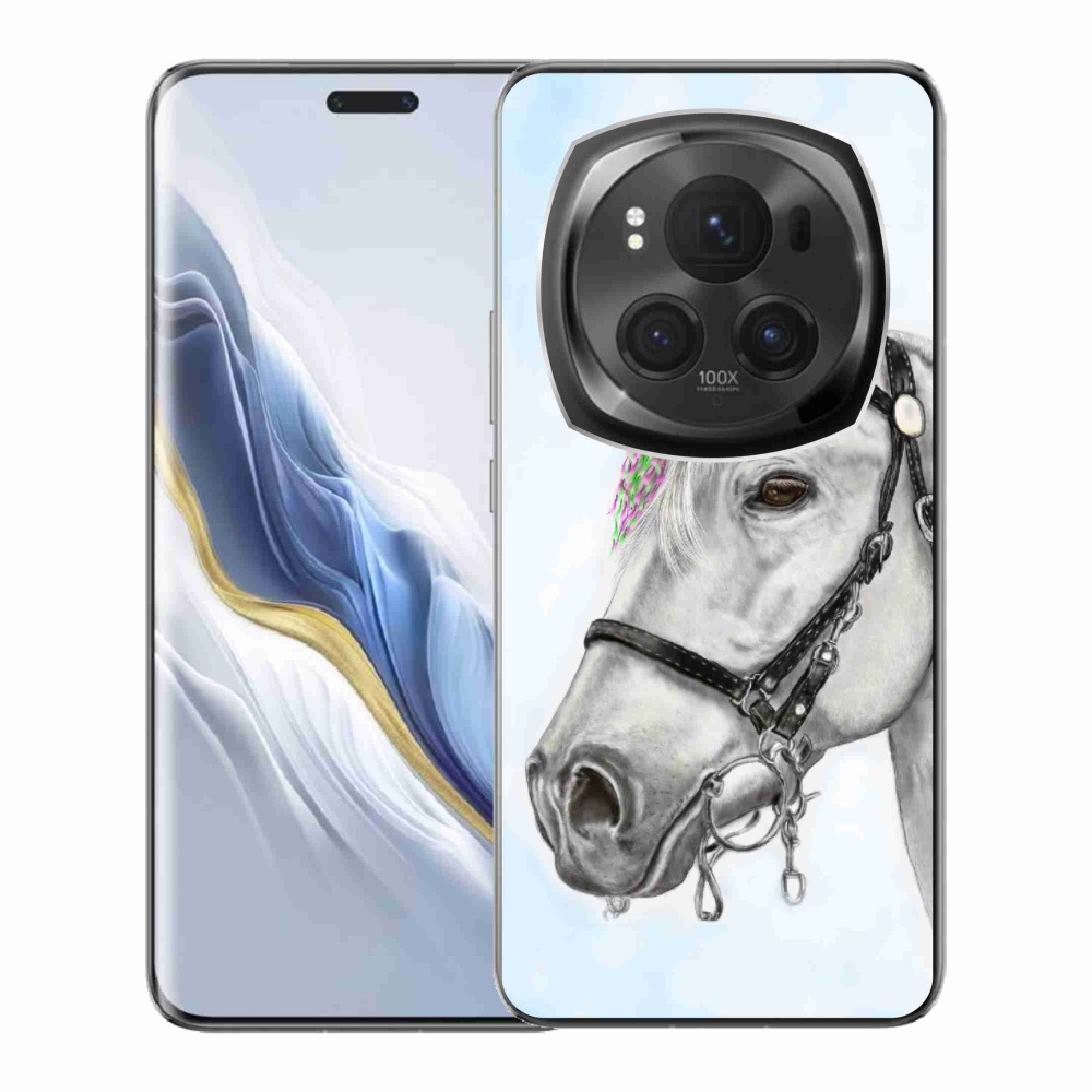 Gelový kryt mmCase na Honor Magic 6 Pro 5G - bílý kůň 1