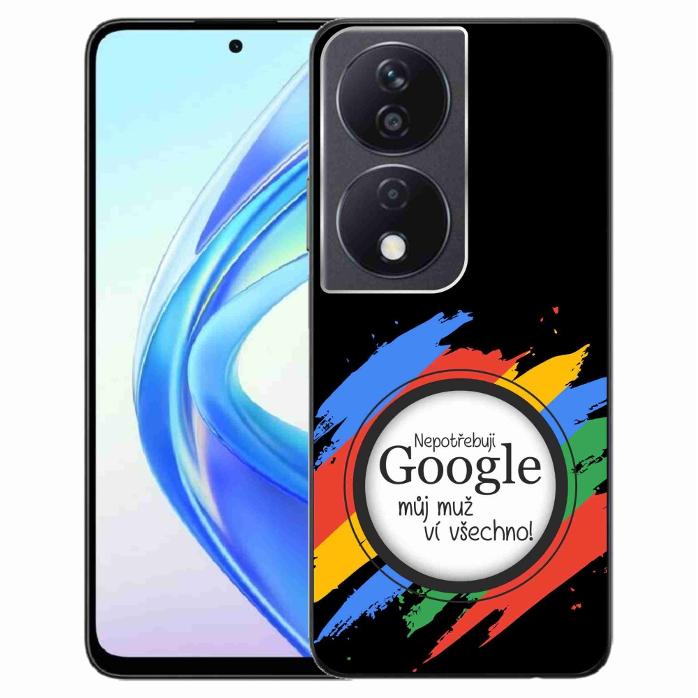 Gelový kryt mmCase na Honor X7b/Honor 90 Smart - muž ví všechno černé pozadí