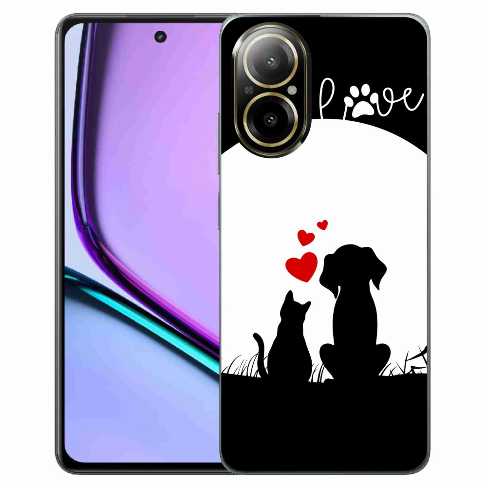 Gelový obal mmCase na Realme C67 - zvířecí láska