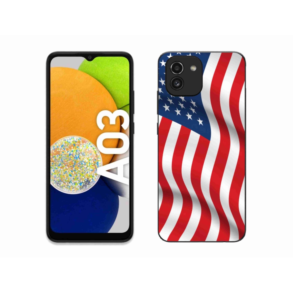 Gelový kryt mmCase na mobil Samsung Galaxy A03 - USA vlajka