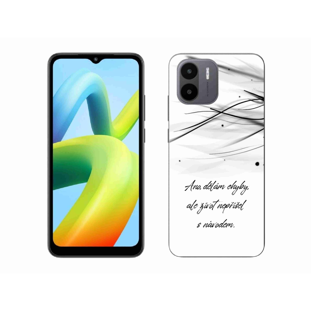 Gelový kryt mmCase na Xiaomi Redmi A1 - citát bílé pozadí