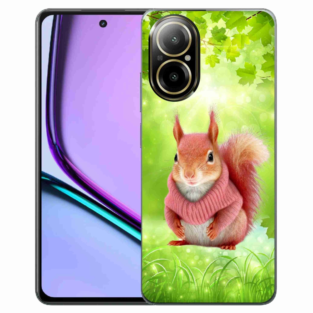 Gelový kryt mmCase na Realme C67 - veverka ve svetru