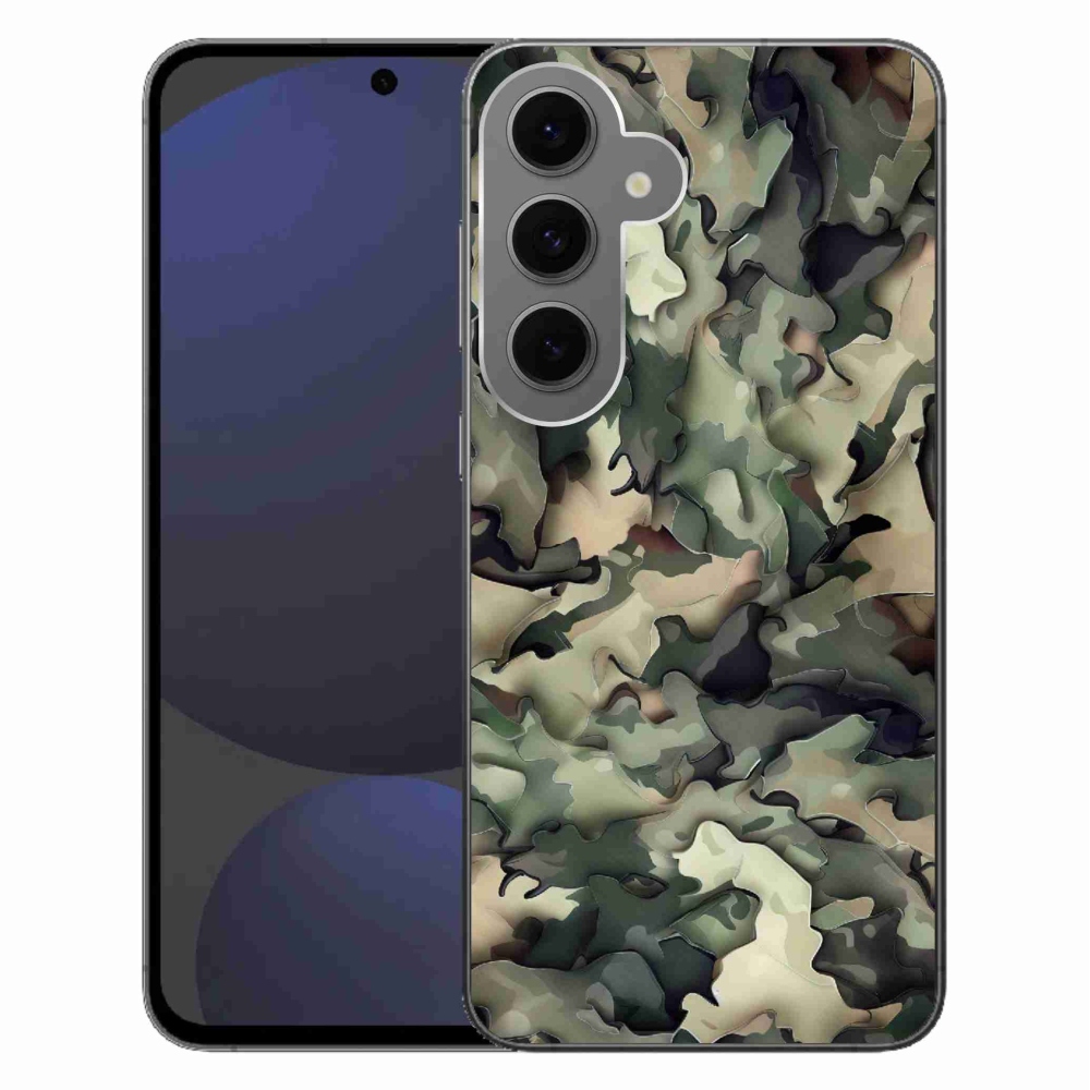 Gelový kryt mmCase na Samsung Galaxy S24 FE - maskáčový vzor 9
