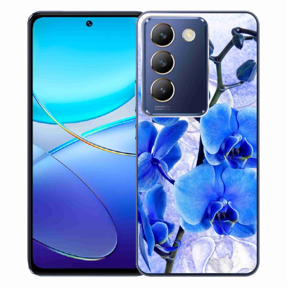 Gelový kryt mmCase na Vivo V40 SE 4G/5G - modré květy