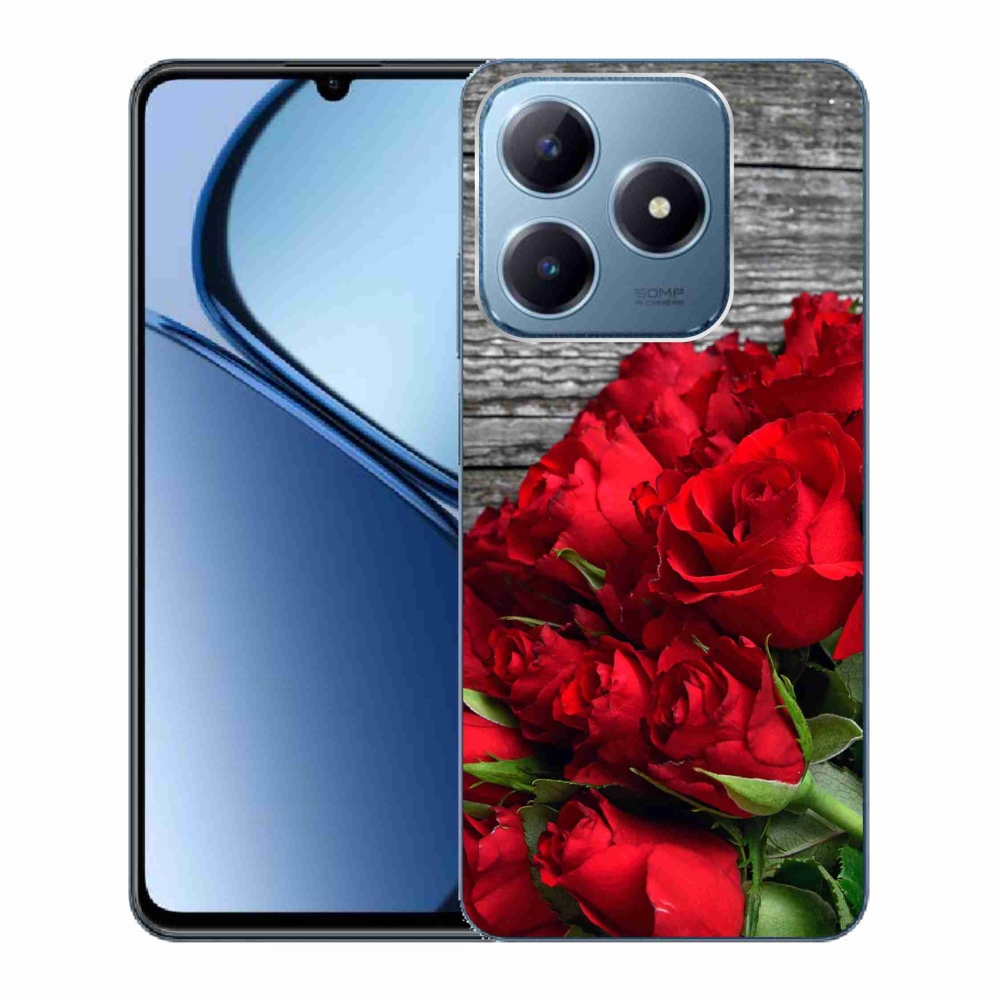 Gelový kryt mmCase na Realme C63 - červené růže