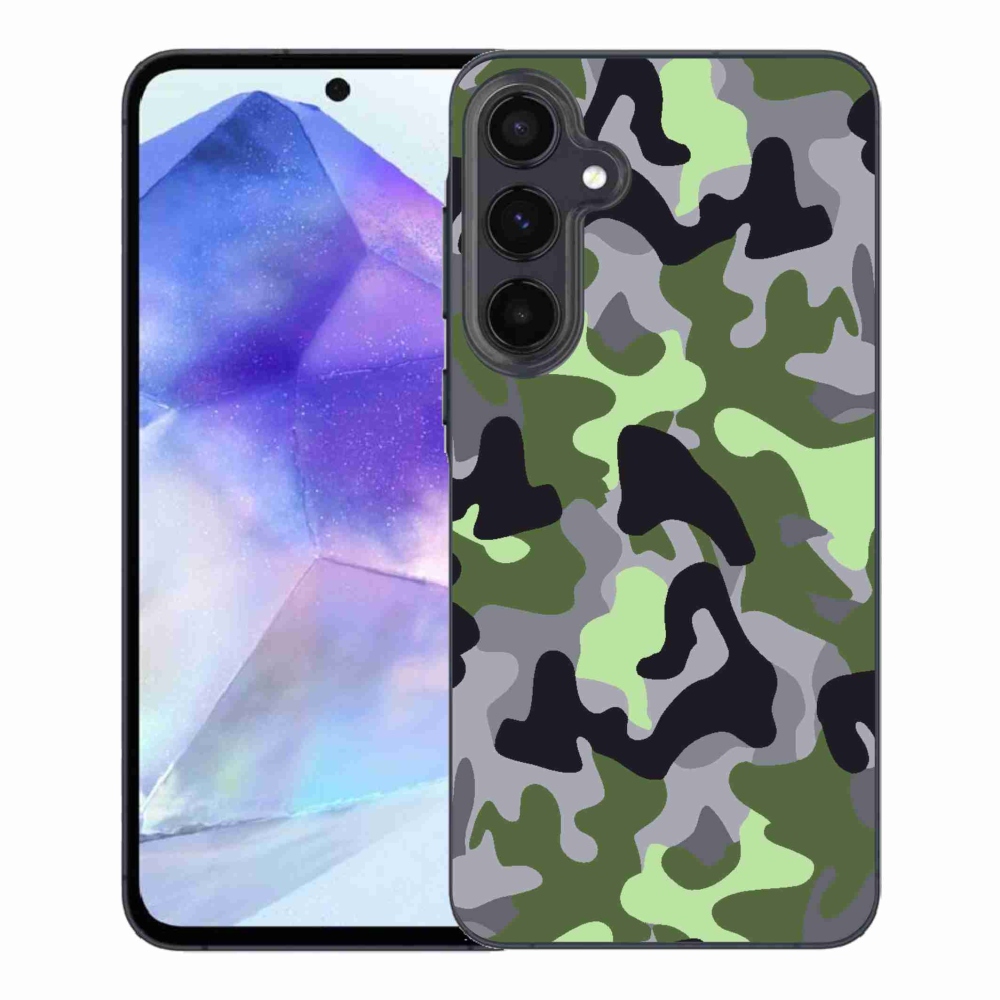 Gelový kryt mmCase na Samsung Galaxy A55 5G - maskáčový vzor 7