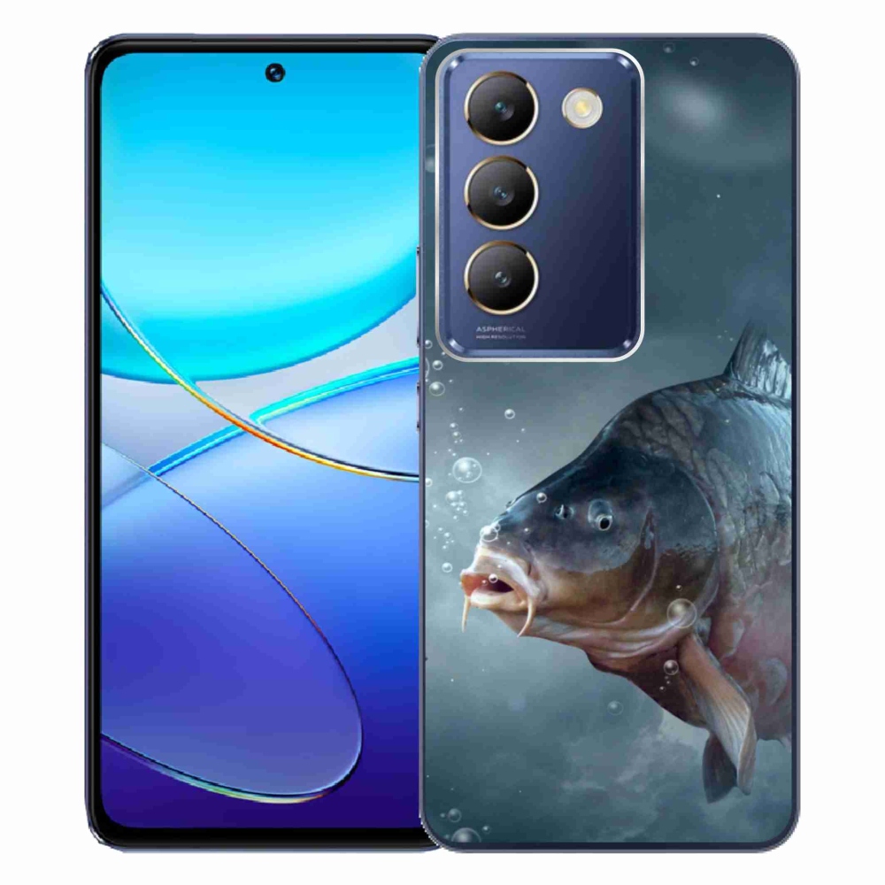 Gelový kryt mmCase na Vivo V40 SE 4G/5G - kapr a bublinky