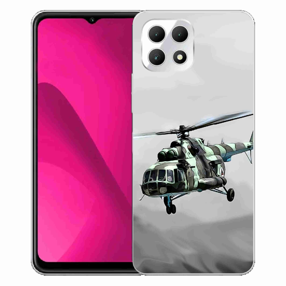 Gelový kryt mmCase na T-Mobile T Phone 2 - vojenský vrtulník