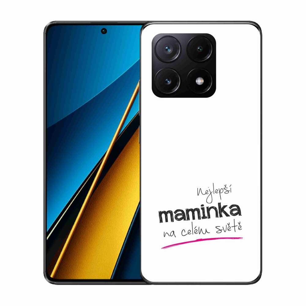 Gelový kryt mmCase na Xiaomi Poco X6 Pro 5G - nejlepší maminka 4 bílé pozadí