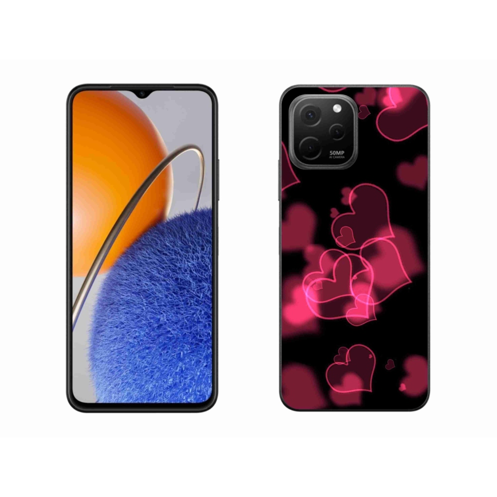 Gelový kryt mmCase na Huawei Nova Y61 - červená srdíčka