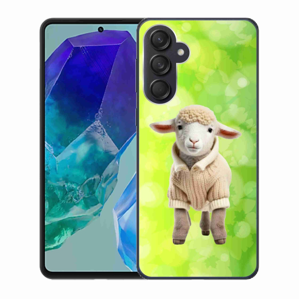 Gelový kryt mmCase na Samsung Galaxy M55 5G - jehně ve svetru