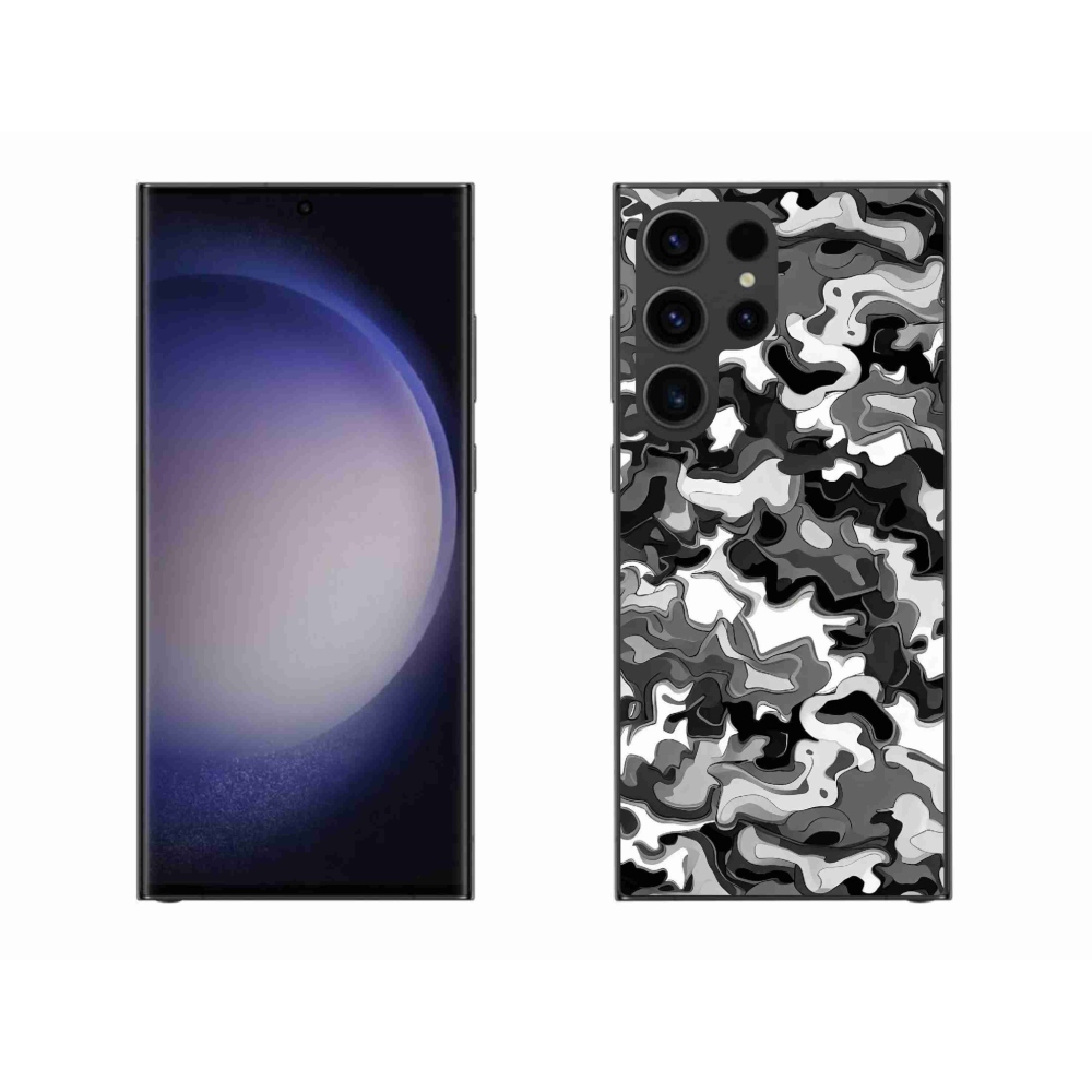 Gelový kryt mmCase na Samsung Galaxy S23 Ultra 5G - maskáčový vzor 3