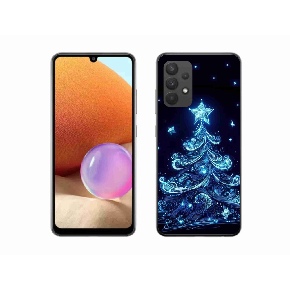 Gelový kryt mmCase na Samsung Galaxy A32 4G - neonový vánoční stromek 4