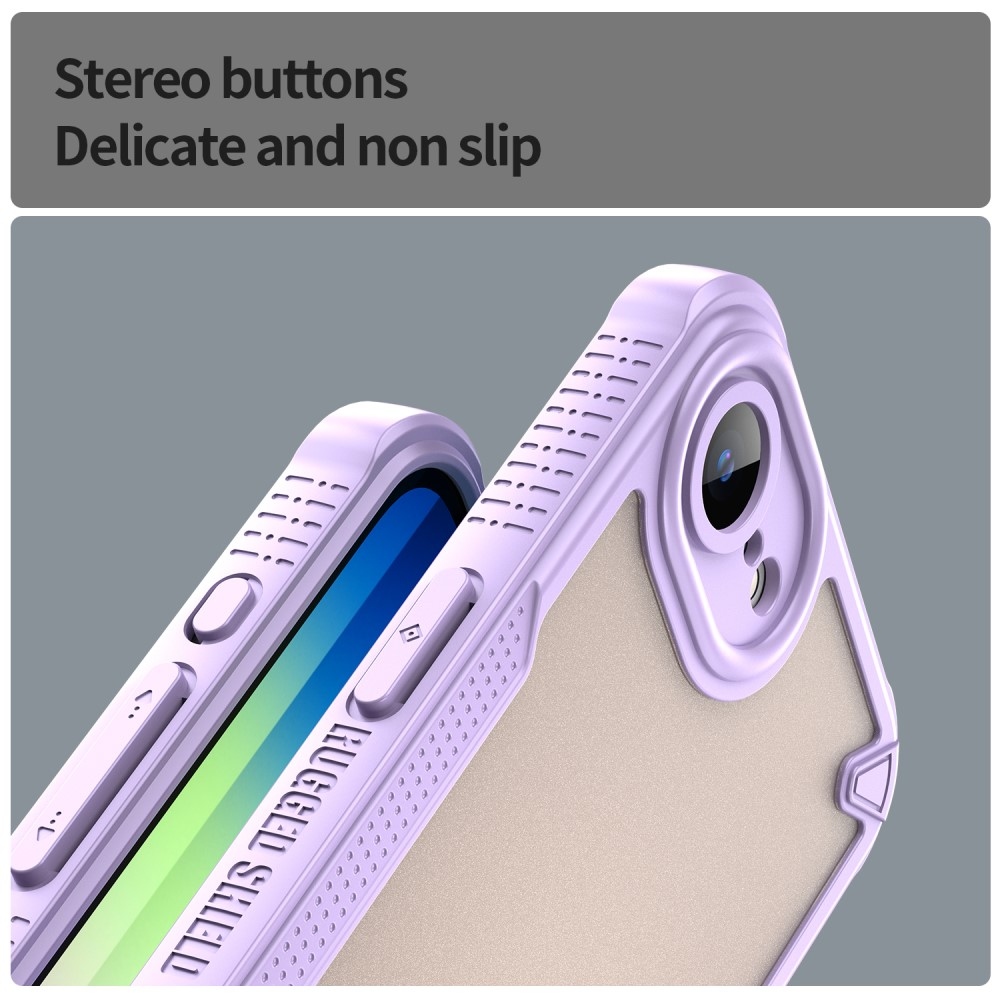 Frosted odolný kryt na iPhone 16e - fialový