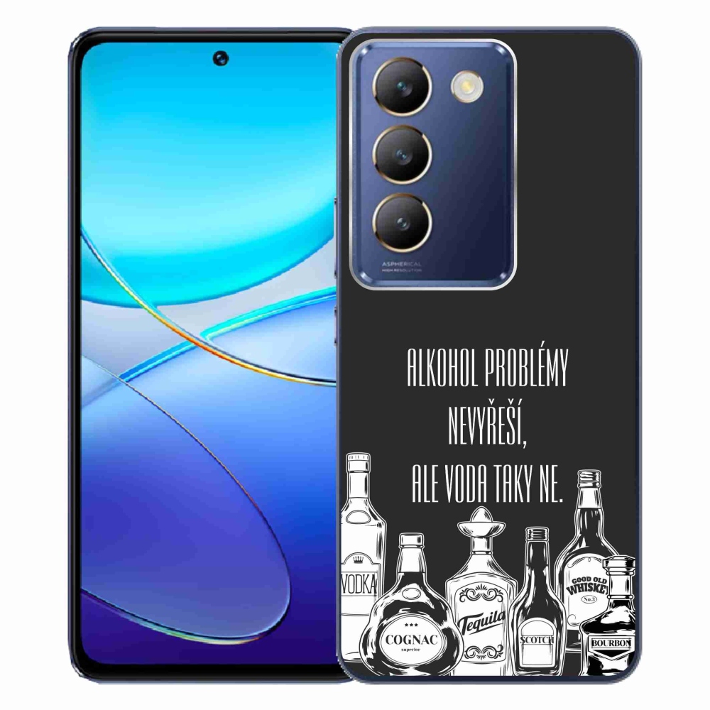 Gelový kryt mmCase na Vivo V40 SE 4G/5G - vtipný text černé pozadí