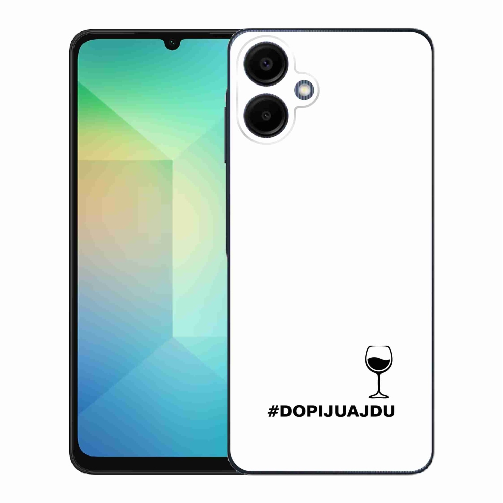Gelový kryt mmCase na Samsung Galaxy A06 4G - vinný motiv bílé pozadí