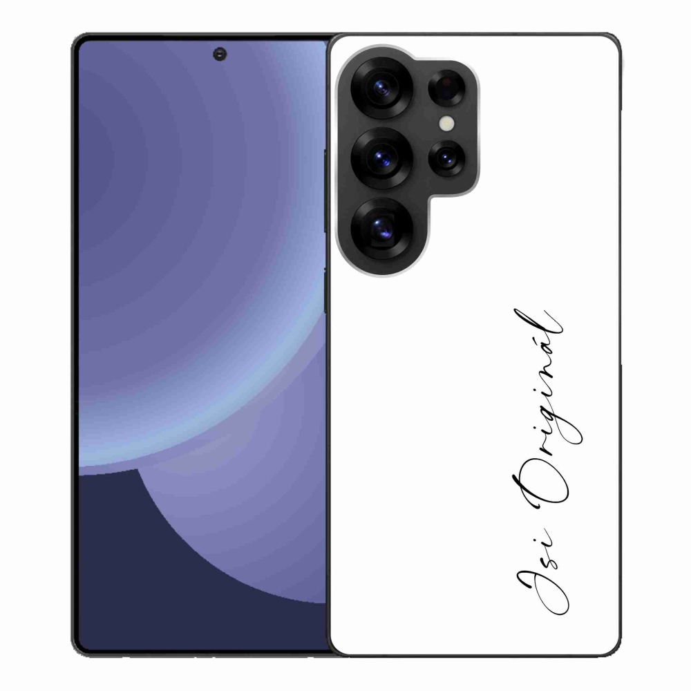 Gelový kryt mmCase na Samsung Galaxy S25 Ultra - jsi originál bílé pozadí