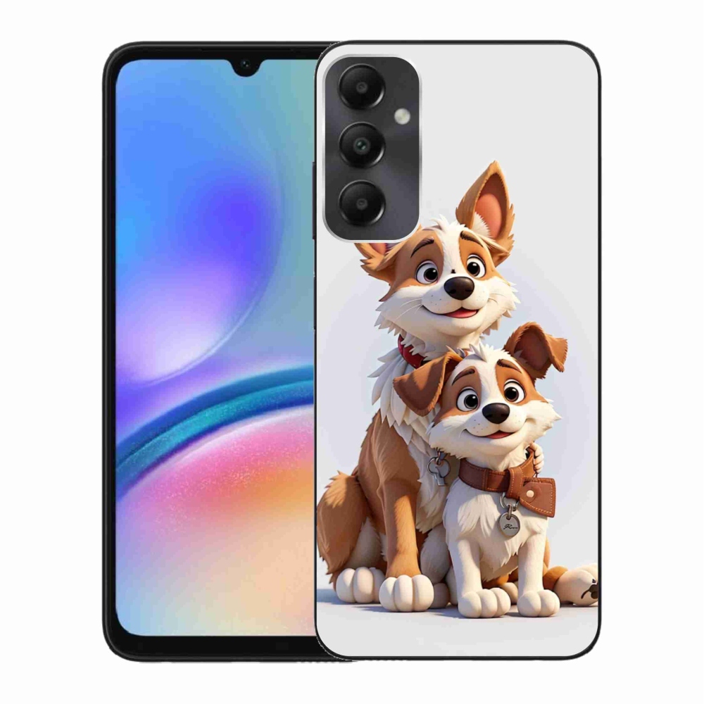 Gelový kryt mmCase na Samsung Galaxy A05s - kreslení psi
