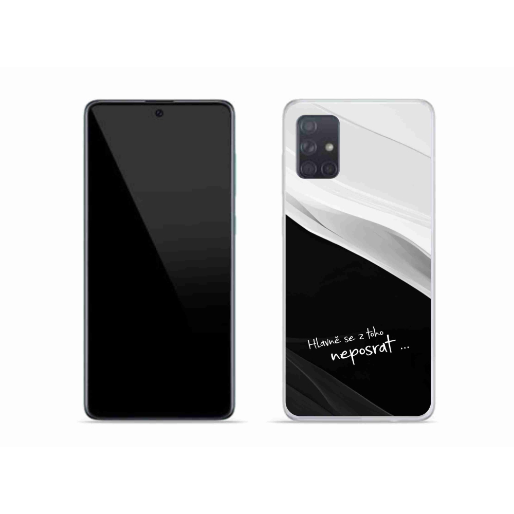 Gelový kryt mmCase na Samsung Galaxy A51 - vtipný text 13 černobílé pozadí