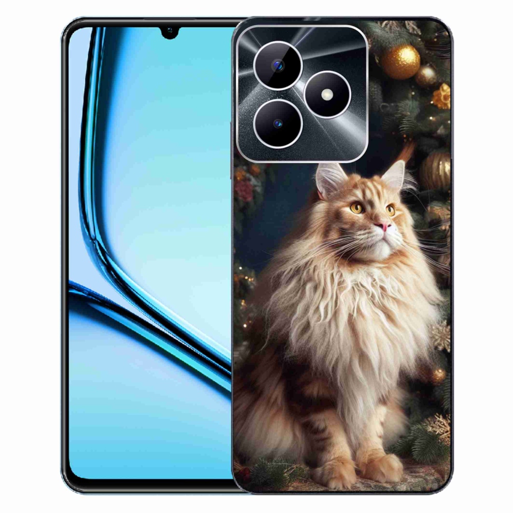 Gelový kryt mmCase na Realme Note 50 - kočka u stromku