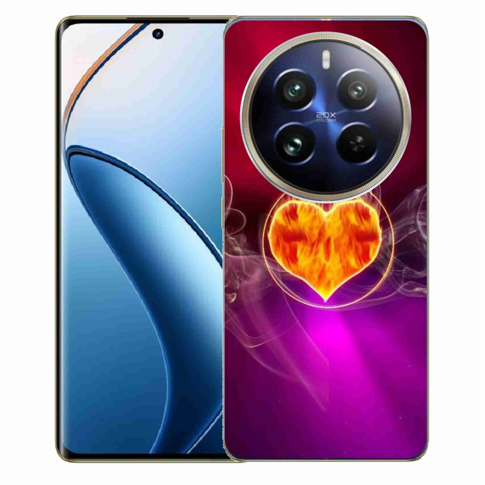 Gelový kryt mmCase na Realme 12 Pro 5G/12 Pro+ 5G - ohnivé srdce