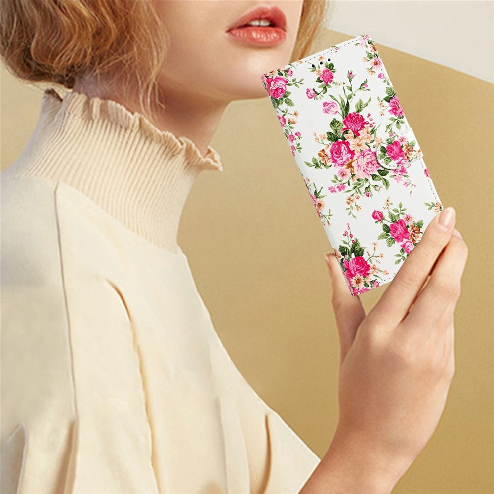 Unique knížkové pouzdro na Samsung Galaxy S25 FE - červené květy