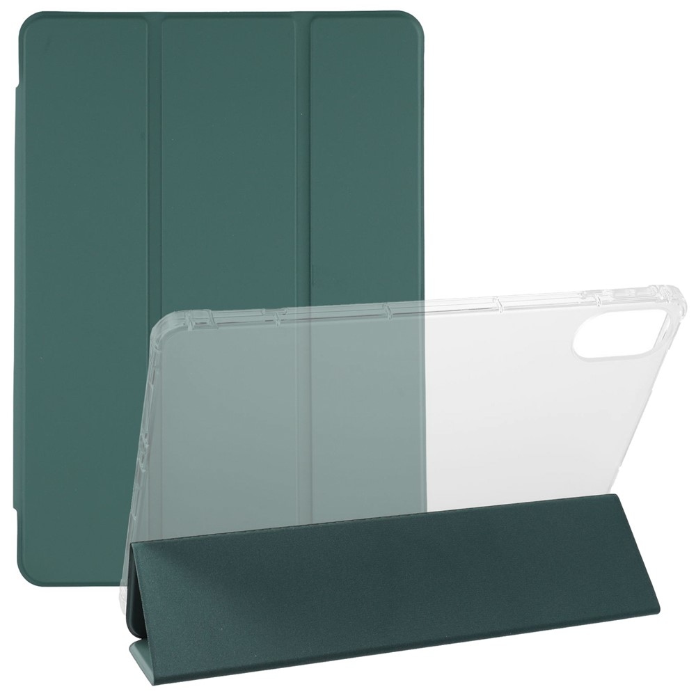 Tri-Fold chytré skládací pouzdro na tablet Xiaomi Redmi Pad 2 - tmavězelené