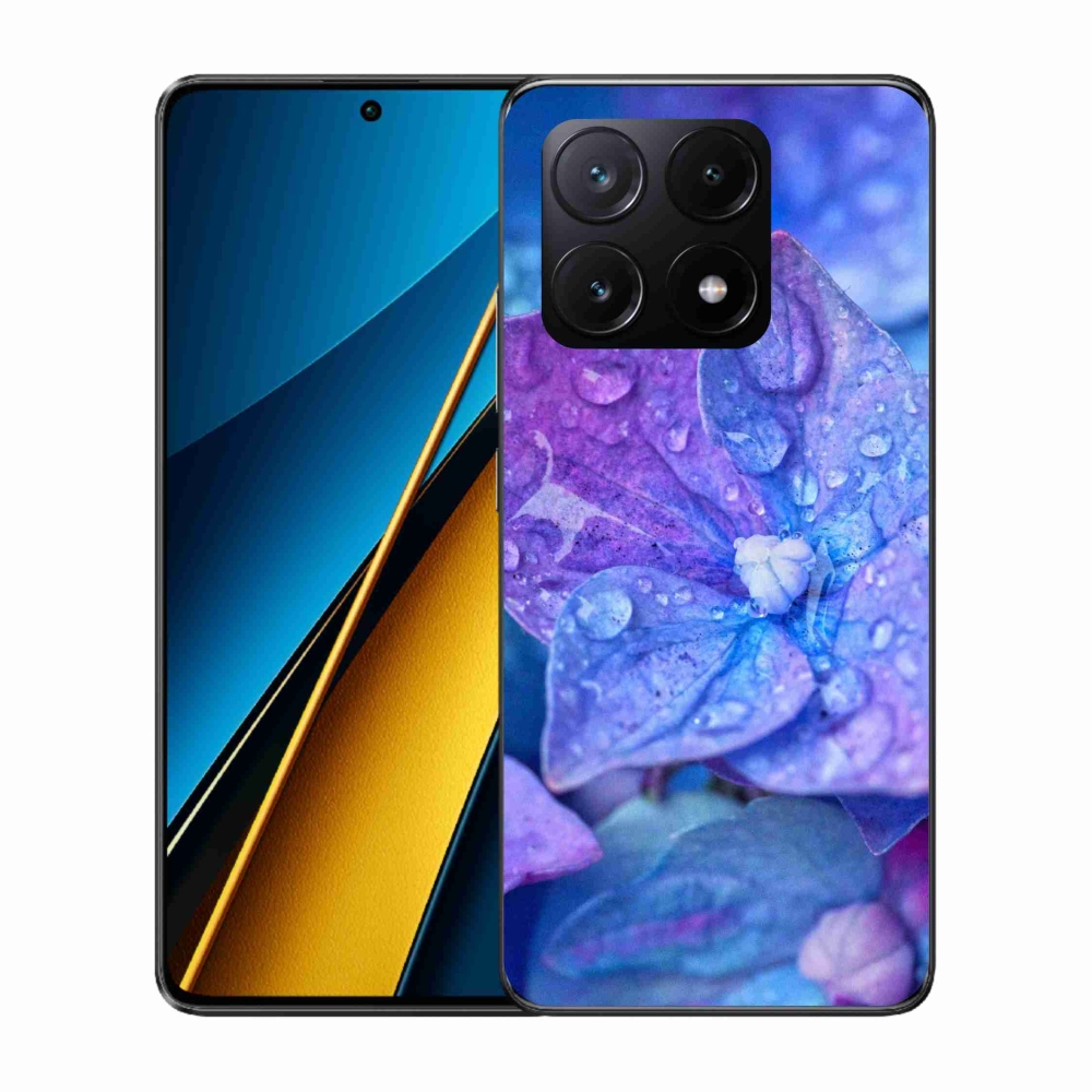 Gelový kryt mmCase na Xiaomi Poco X6 Pro 5G - fialový květ